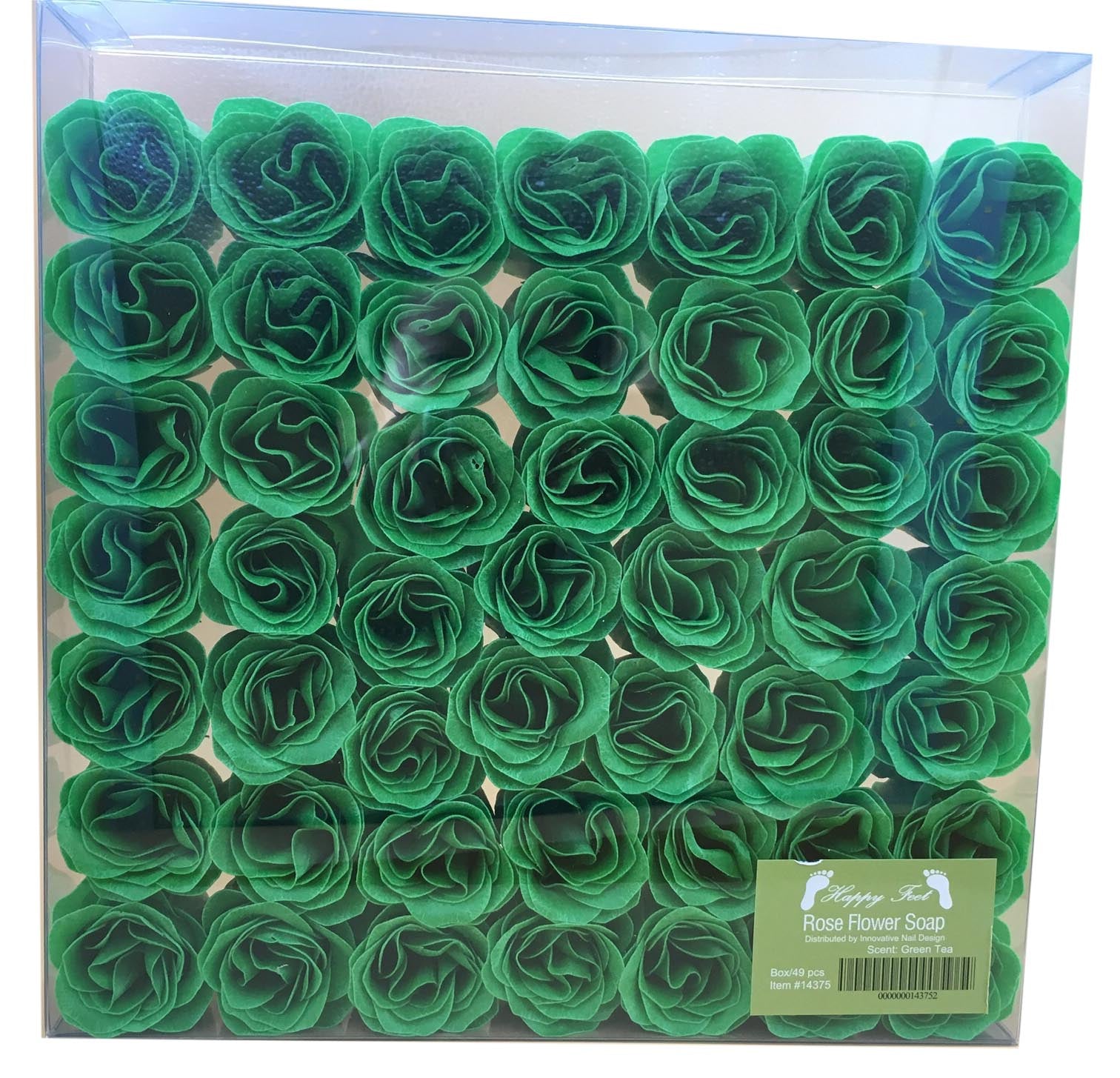 HappyFeet Petal Rose Flower Soap for Spa - Green Tea - Case of 20 Boxes