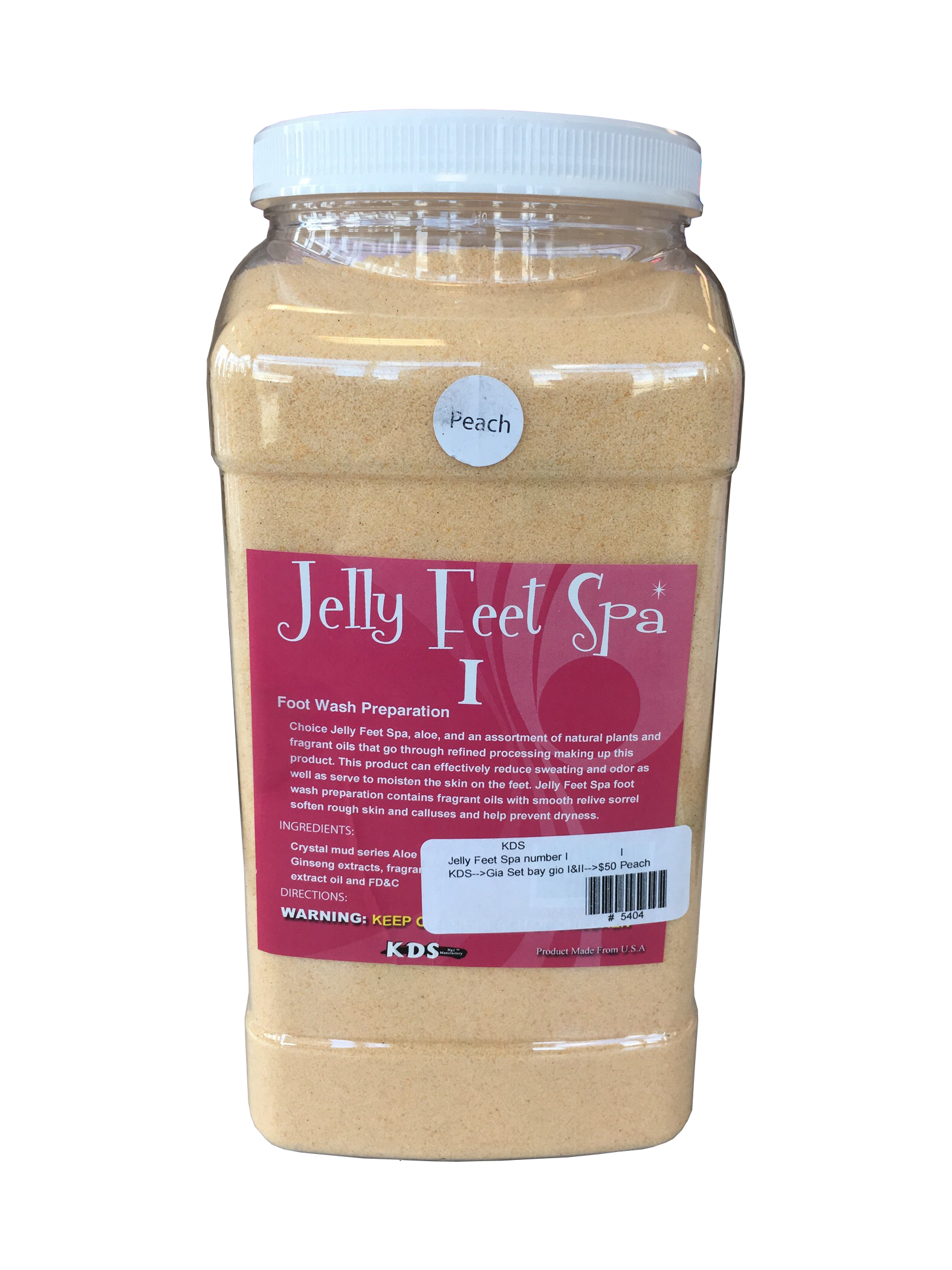 KDS Jelly Feet Spa Number I - Peach - Gallon