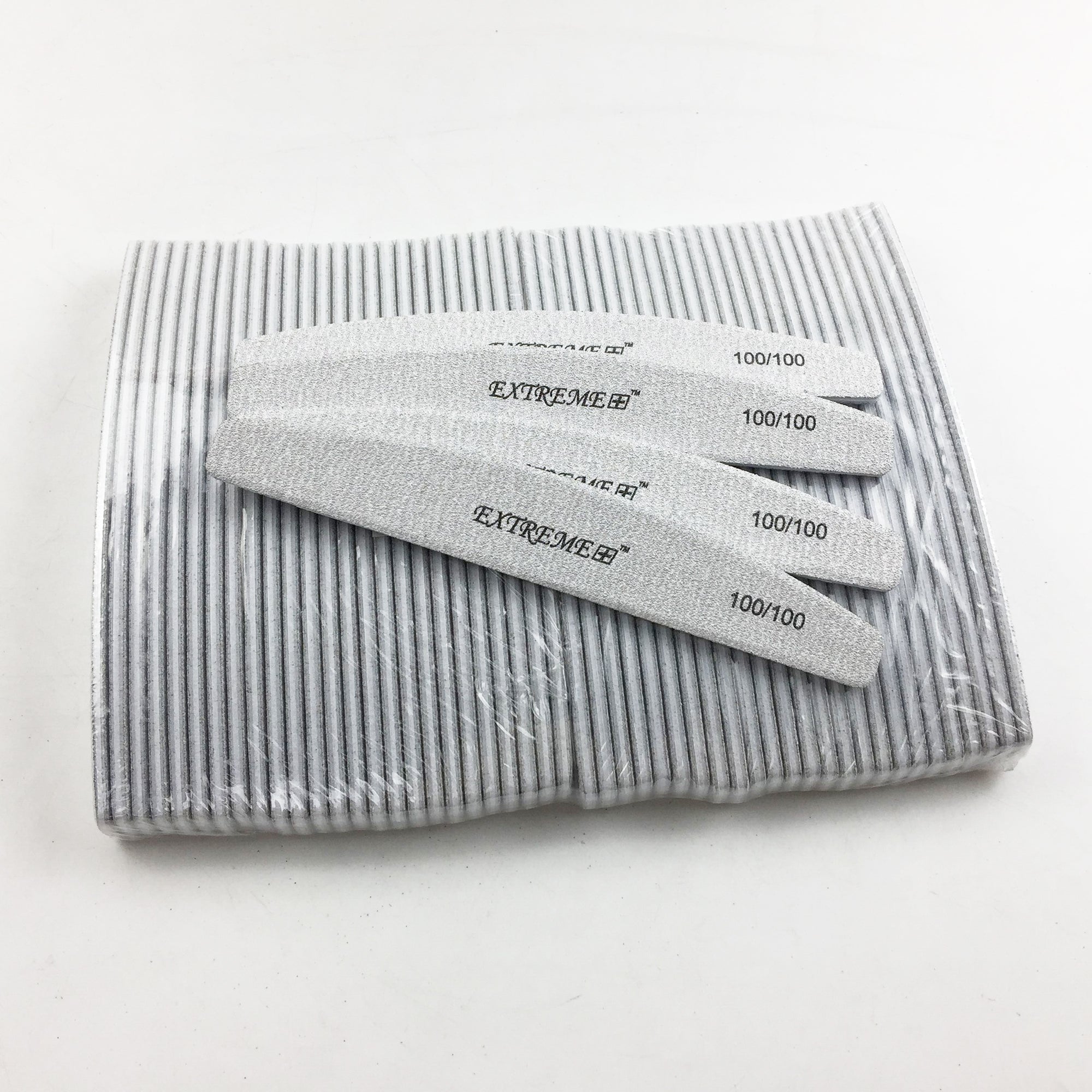 EXTREME+ Half Moon Zebra Nail File - 100/100 grit - Case of 1500