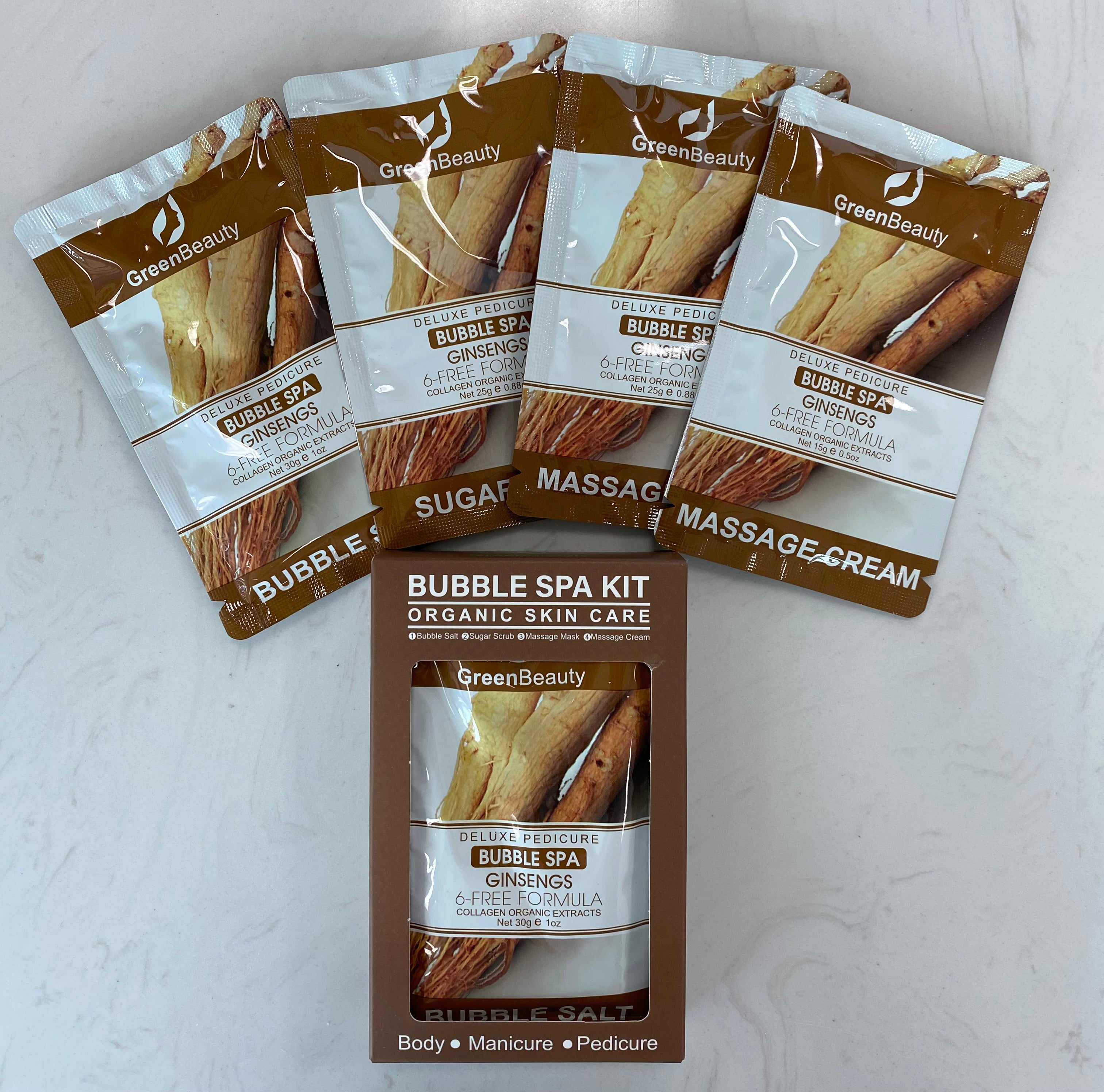 GreenBeauty Spa Bubble 4 In 1 - Ginseng - Case of 50 Kits