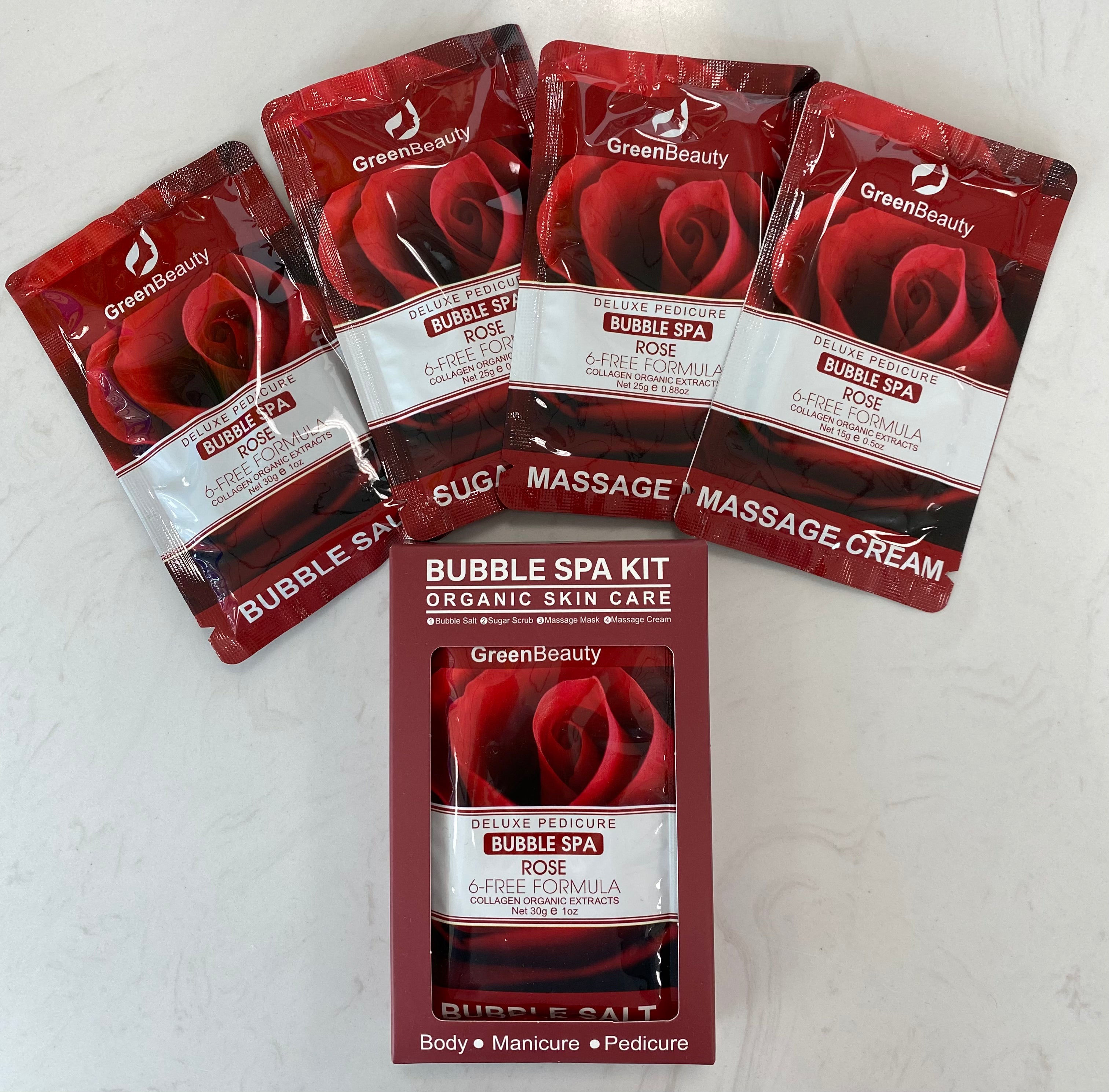 GreenBeauty Spa Bubble 4 In 1 - Rose - Case of 50 Kits
