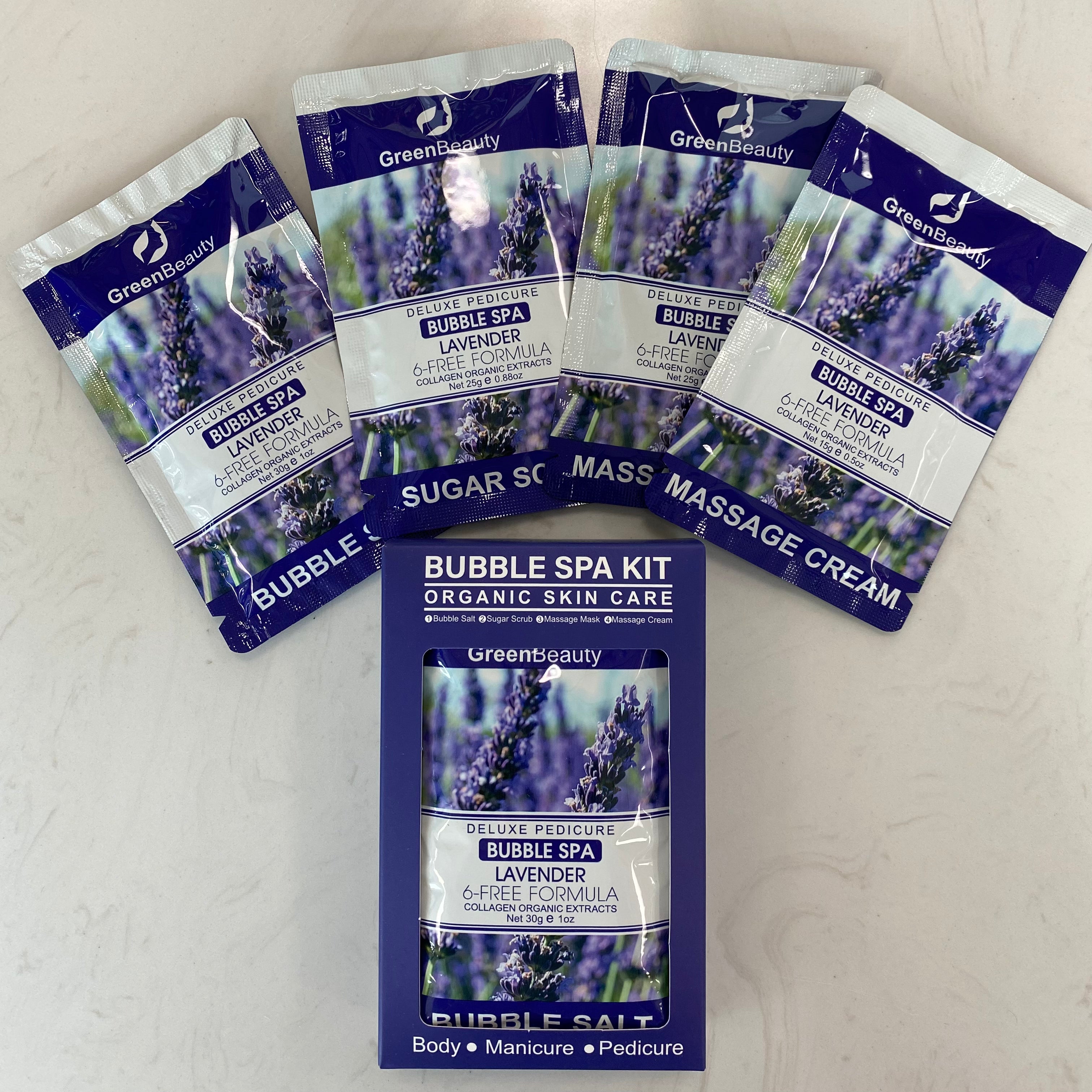GreenBeauty Spa Bubble 4 In 1 - Lavender - Case of 50 Kits