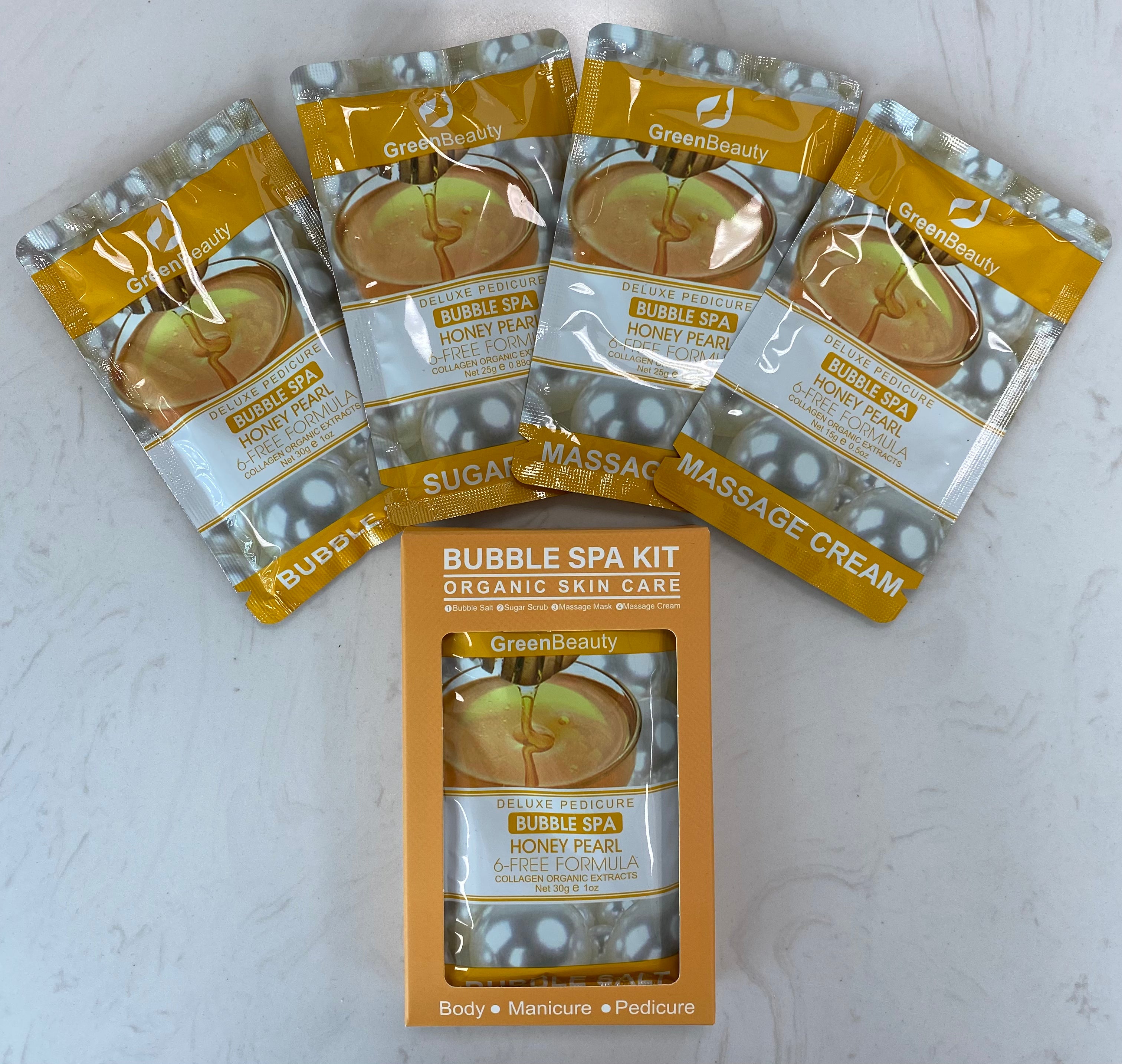 GreenBeauty Spa Bubble 4 In 1 - Honey Pearl - Case of 50 Kits