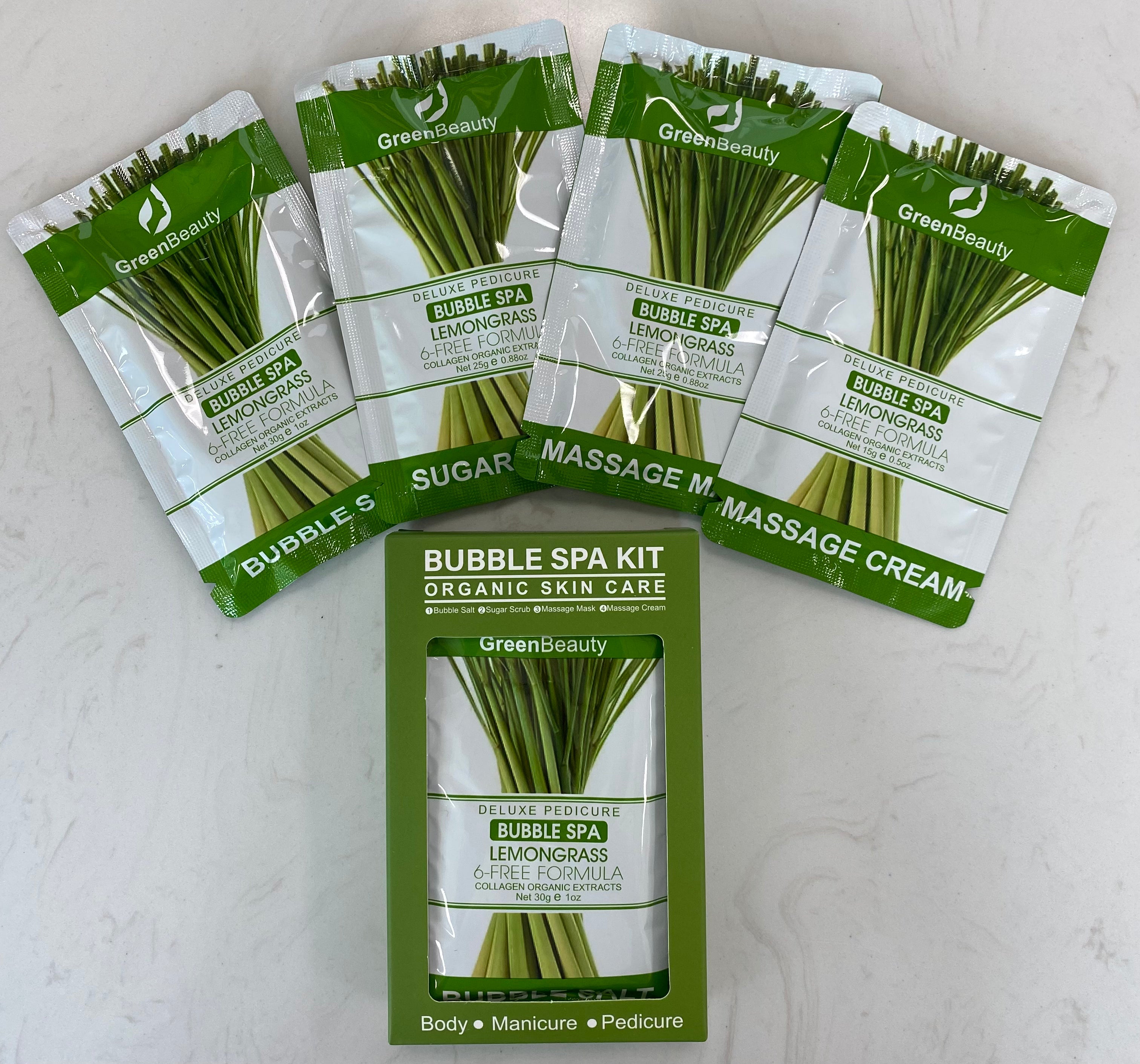 GreenBeauty Spa Bubble 4 In 1 - Lemongrass - Case of 50 Kits